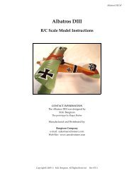 Albatros DIII R/C Scale Model Instructions - AerodromeRC