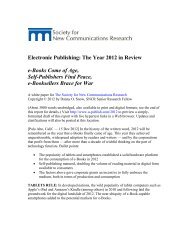 Electronic Publishing: The Year 2012 in Review e-Books Come of ...