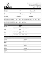 PDF Employment Application Store#112 - Baltimore MD Jiffy Lube ...