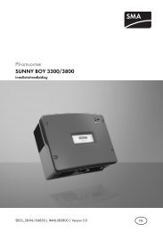 SUNNY BOY 3300/3800 - Installatiehandleiding - Solarclarity