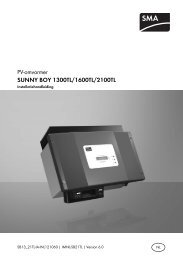 SUNNY BOY 1300TL/1600TL/2100TL ... - Solarclarity