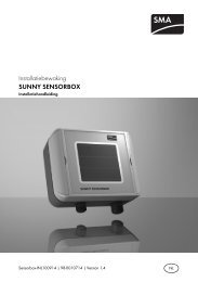 SUNNY SENSORBOX - SMA Solar Technology AG
