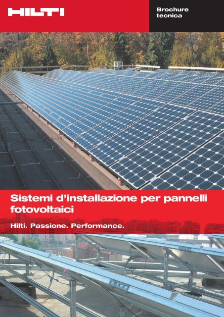 Sistemi d'installazione per pannelli fotovoltaici