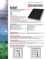 MODEL KC65T - KYOCERA Solar