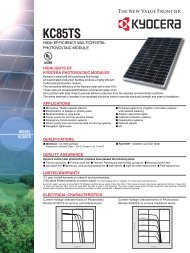 KC85TS - KYOCERA Solar