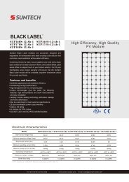 SunTech Black Label 175, 185 - Adobe Solar