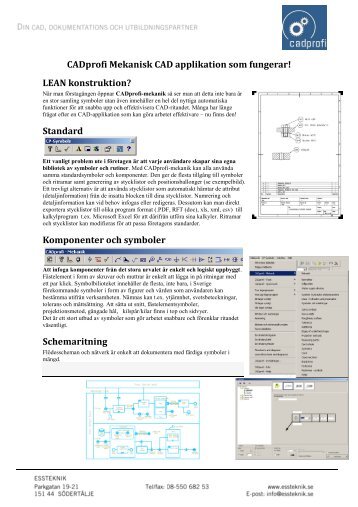 Mekanik CADprofi - Essteknik