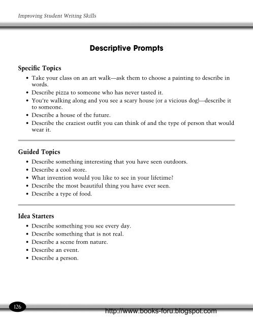 Improving Student Writing Skills - cse crafts