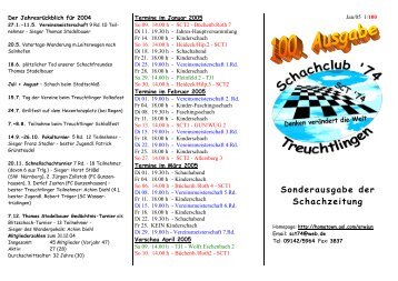 Sonderausgabe der Schachzeitung - Schach in Treuchtlingen