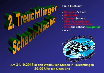 Schachnacht Flyer - Schach in Treuchtlingen