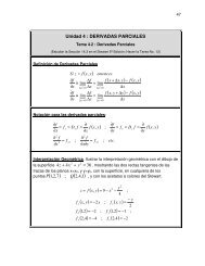 Unidad 4 : DERIVADAS PARCIALES