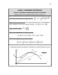 Derivadas e Integrales de Funciones Vectoriales