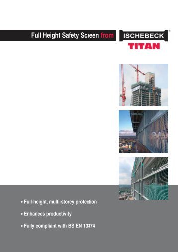 Full Height Safety Screens - Ischebeck Titan ME LLC