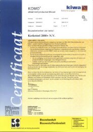 Komo - certificaat voor dubbele wanden - Kerkstoel 2000+