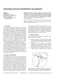 Automated personal identification by palmprint