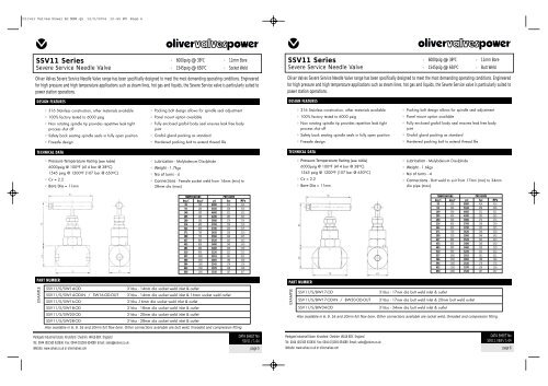 oliver valves power industry