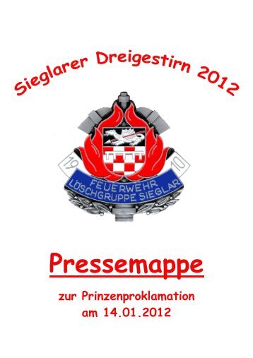 Ansprechpartner Presse - Sieglarer Dreigestirns 2012