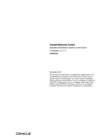 OracleÂ® WebCenter Content - docs.mind.ru