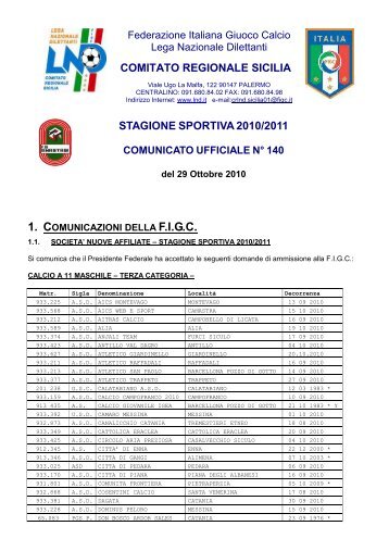 N.140 del 29.10.2010 - ASD Torregrotta Calcio