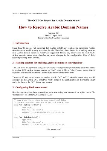 How to Resolve Arabic Domain Names