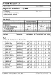 Golfclub Oberstdorf e.V. Siegerliste - Präsidenten - Cup 2008