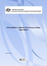 PMA20108 Certificate II in Process Plant Operations
