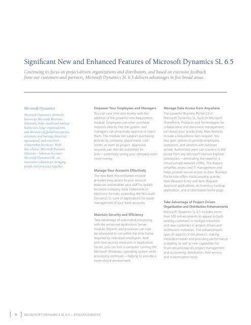 Microsoft DynaMics sL 6.5 - Computer Generated Solutions