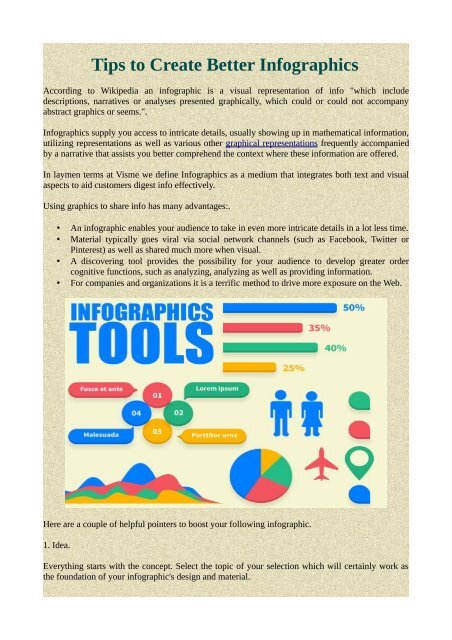 Tips to Create Better Infographics