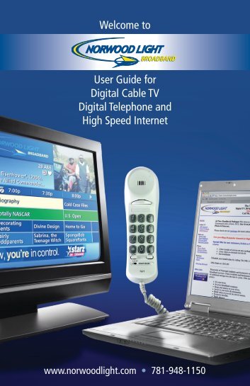 Welcome to User Guide for Digital Cable TV Digital Telephone and ...
