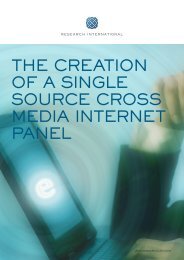 the creation of a single source cross media internet panel - TNS-Sifo