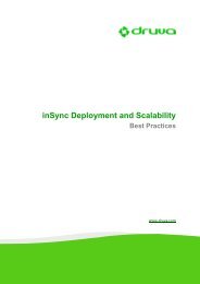 inSync Deployment and Scalability Best Practices - Druva