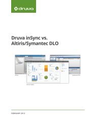 Druva inSync vs. Altiris/Symantec DLO