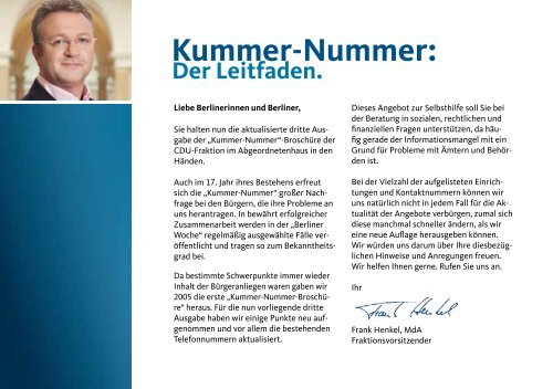 Kummer-Nummer: 23 25 - 28 37. Der Leitfaden. - CDU-Fraktion ...