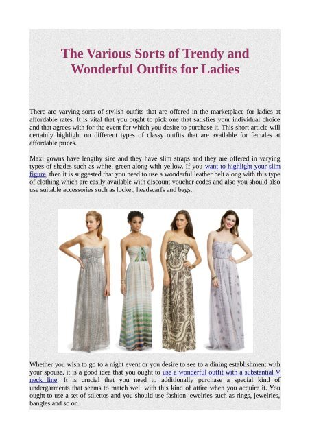 ladies stylish outfits