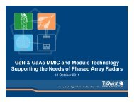 GaN & GaAs MMIC and Module Technology Supporting the Needs ...