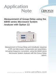 Measurement of Group Delay using the 6840 series ... - Aeroflex