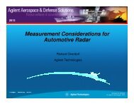 Measurement Considerations for Automotive Radar - Microwave Journal