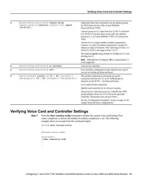 Configuring 1- and 2-Port T1/E1 Multiflex Voice/WAN ... - docs.mind.ru