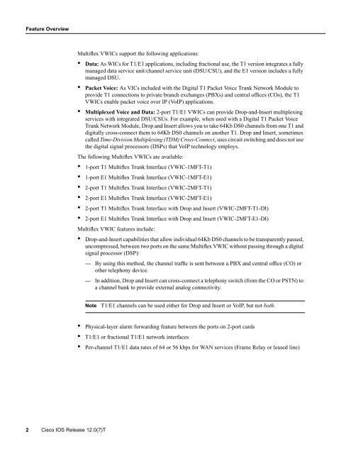 Configuring 1- and 2-Port T1/E1 Multiflex Voice/WAN ... - docs.mind.ru