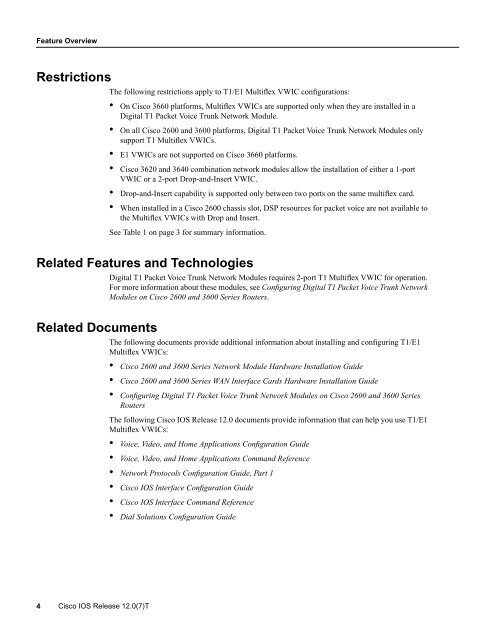 Configuring 1- and 2-Port T1/E1 Multiflex Voice/WAN ... - docs.mind.ru