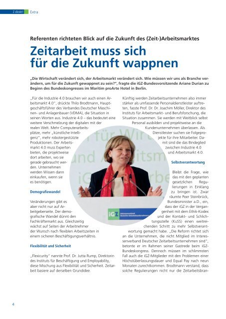 Zdirekt! 00-2015 Extra zum iGZ-Bundeskongress