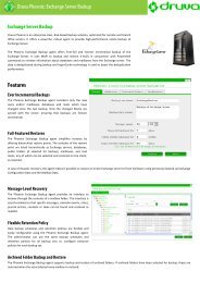 Exchange Backup Agent v1.2 - Druva