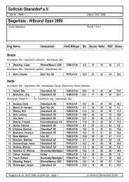 Golfclub Oberstdorf e.V. Siegerliste - Hilbrand Open 2008