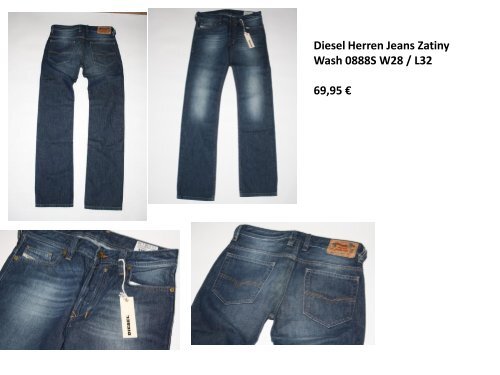 Diesel Herren Jeans Zatiny Wash 0888S W28 / L32 69,95 €