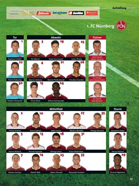 1. FC Nürnberg - Borussia Mönchengladbach