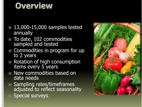 USDA Pesticide Data Program - Maryland Department of Agriculture