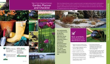 Garden Planner and Checklist - Maryland Department of Agriculture