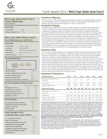 Second Quarter 2013 / Wells Fargo Stable Value Fund C