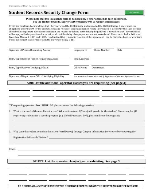 ferpa form pdf
Student Records Security Change Form (PDF) - Office of the ... ferpa form pdf
Student Records Security Change Form (PDF) - Office of the ...