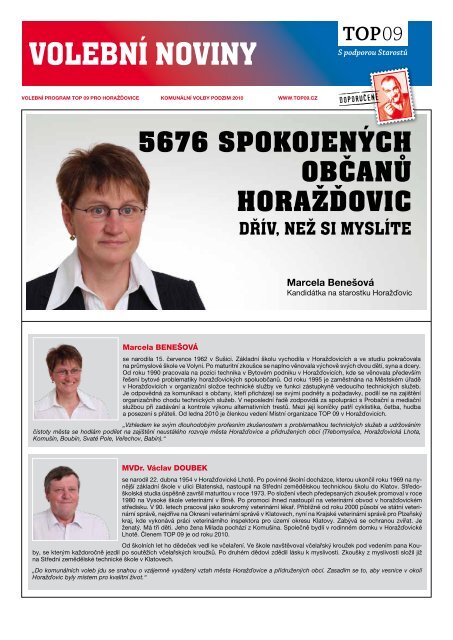 VolebnÃ­ program pro HoraÅ¾Äovice.pdf - TOP 09